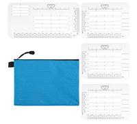4pcs Envelope Addressing Guide Stencil, Envelope Addressing Stencil Envelope Templates Straight Line Stencil Lettering Guide Template with Scale for Journal Invitation Envelope Addressing