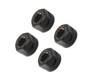 4pcs ER20 1-Inch Black Chuck Collet Nuts - Metal Clamping Nuts for CNC Milling Chuck Holder