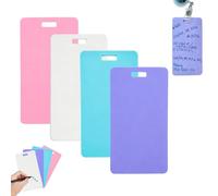 4Pcs Erasable Badge Sticky Note, Mini Erasable Whiteboard For Badges, Reusable Pocket-Sized Vertical Badge Notepad, Small Memo Whiteboard For Home, Office, School, Hospital, Nurses, Teachers, Students