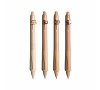 4PCS Erasable Ballpoint Pens, Black Color, Cute Rollerball Retractable Pen for Drawing Writing Planner Journaling Crossword Puzzles Office Supplies (DB)
