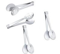 4Pcs Ergonomic Handle Tea Tongs Strainer Clip Rustproof Tea Spoon Tea Bag Holder Ergonomic Tea Bag Squeezer Reusable Teabag Tong Strainer Holders for Teabag