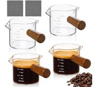 4PCS Espresso Cups Set, 100ml/3.5oz Espresso Glasses for Home and Cafe Use