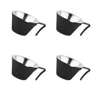 4Pcs Espresso Measuring Cup with Handle Stainless Steels Coffee Extraction 100ml Practical Ounces Accessories for Home