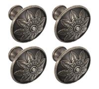 4pcs European Style Flower Cabinet Handle round Single Hole Metal Pull