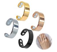 4Pcs EverCalm Ring for Menopause, Magnetic Copper Rings for Women Men with 4X Ultra Strength Magnets, Adjustable Size Copper Magnetic Rings