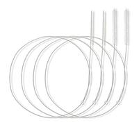 4PCS Extra Long Straw Cleaning Brush100cm Slim Wire Brush for Kegerator, Feeding Tube, Siphon Hose, Sunroof & Refrigerator Drains, Car (White)