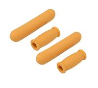 4pcs Extra Thick Cushioned Anti Slip TPU Crutches Replacement Pad, Crutch Pads for Armpits Hand Grips, Non Slip Breathable Washable Crutch Cushions with Wicking, for Stand (Yellow)