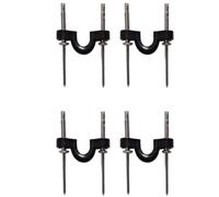 4pcs Eye Rigging Kit Nylon Deck Loop Pad with C Buckle for Kayaks | Black Riveted Mounting Hardware, Lightweight Metal and Nylon Construction, Adds Tie Points for Coolers, Dry Bags and Poly