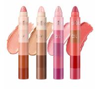 4pcs Eye Shadow Stick, Cream Eyeshadow, Glitter Eyeshadows, Long Lasting Creamy Formula, Four Colour Collection, Quick Application Makeup Sticks, Portable Design for on the Go Touch Ups