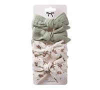 4PCS Fabric hair clips, hand-made sweet and cute bangs with pure cotton bows, side clips D