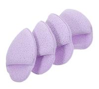 4pcs Face Cleaning Pads Purple Sponge for Makeup Removal | Can be Hung, Lanyard Design, Rich Foams, Removes Excess Oil on Facial Skin Daily