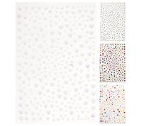 4pcs Face Rhinestone Stickers for Makeup, Self Adhesive 3d Acrylic | Waterproof Design, for Eye and Brow Accents, Elegant Evening Affair, Festival and Creative Use