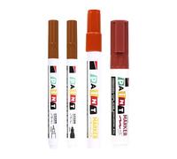 4Pcs Fade Resistant Gravestone Paint Pen Waterproof Sunproof Stone Paint Marker for Lettering Retouching on Tombstone Metal Wood Repair Pen