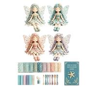 4PCS Fairy Patch Work Sewing Kit, Butterfly Fairy Sewing Kit, DIY Patch Work Doll Kits, Flower Fairies Patchworks Sew Kits - Beginner DIY Craft Gift for Craft Lovers & Home Decor