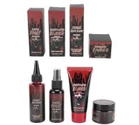 4pcs Fake Blood Makeup Kit, Special Effect Makeup Set with Coagulated Blood Gel and Blood Spray for Cosplay Costume Party, Washable Realistic Fake Blood for Skin