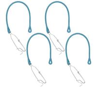 4Pcs Fast Fishing Clip Hook Lures Connector with Shock Cord Deeply Sea Trolling Fish Pin Buffer Sea Fishing Part Quickly Change Crankbait Snapping