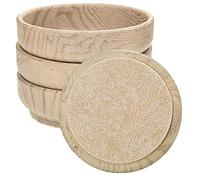 4Pcs Felt Floor Cups, 60mm Round Furniture Felt Castors, Felts Cups for Furniture Feet, Chair Caster Cup to Protect Wooden Floor