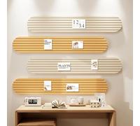 4pcs Felt Pinboard Bar Strips 20 Pushpins,Self-Adhesive Bulletin Board for Paste Notes Photos Schedules,Lightweight Felt Wall Tiles No Damage Wall (Yellow Camel,30×60cm)