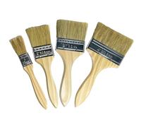 4PCS Fence Paint Brush Set, Flat Brushes, Wood Handle Brushes, for Premium Paint Brushes for Staining, DIY Projects and Home Improvement, Wooden Handle Painting Tools (18/19/20/21cm)