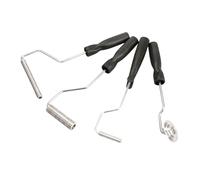 4Pcs Fiberglass Laminating Roller Set for Air Bubble Removal and Resin Compaction in Boats and Bathtub Repair Aluminum Paddles Stripe