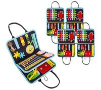 4Pcs Fidget Blanket for Dementia, Alzheimer's Products for Calming & Comforting Dementia Activities, Sensory Blanket for Elderly Dementia Helps with Alzheimer’s, Asperger’s, Autism (Dark Blue-4Pcs)