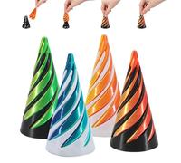 4Pcs Fidget Toys Impossible Cone for Relief, Impossible Cone Fidget Toy for Kids, 3D Spiral Fidget Toy for Adult Office School (Vivid)