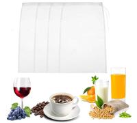 4pcs Filter Bag, Wine Filter Bag, Brew Beer Making Bag, Cheese Cloths for Straining, Reusable Micron Fine Mesh Filter Bags for Home Brewing Hops Grains Fruit Cider Grape Wine