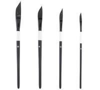 4PCS Fine Paint Brushes Set, Dagger Tip & Long Liner Watercolour Paint Brushes for Acrylic, Oil & Gouache, Professional Artists Oil Paint Brushes for Detail Work & Broad Strokes