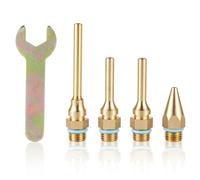 4pcs Fine Tip Nozzle, 4 Sizes Copper Nozzles for Hot Glue Tools Sturdy Nozzle Tips Kit for Craft School DIY Art Home Quick Repair