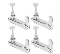 4Pcs Fine Tuners Replacement, Violin Cello String Tool Metal Accessories, Pack of 4, 3/4-4/4 Size, High Accuracy Screws, Easy Install, Special Design, High Gloss Surface, Sturdy (Silver)