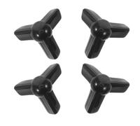 4pcs Fire Extinguisher Box T Shape Corner Guard, 4.2cm Black | PVC Plastic Cover, Snug No Drill Fit, for Cabinet Doors in Underground Parking Areas