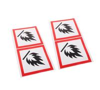4pcs Fire Safety Sticker Pvc Self-adhesive Label for Trash Cans