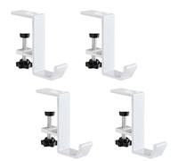 4Pcs Fireplace Stocking and Garland Hanger, Adjustable Heavy Duty Brick Hanger 0.3"-2.1", Christmas Stocking Holders Mantel Stcoking Hangers Metal Hanging Hooks (White)