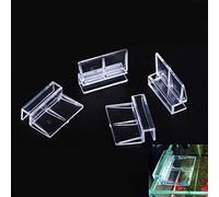 4pcs Fish Tanks Cover Clip, 6mm Aquariums Fish Tank Acrylic Clips Glass Cover Support Holders Universal Lid Clips for Rimless Aquariums