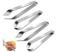 4PCS Fish Tweezers, Bone Tweezers, Stainless Steel Kitchen Fish Bone Remover for Removing Fish Bones and Pulling Out Chicken Feathers