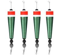4pcs Fishing Slip Floats Rigs, Both Freshwater and Saltwater Fishing Popping Corks Bobbers Tackle Kits Weighted for Redfish Snapper Trout & More (Green)
