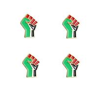 4Pcs Fist Palestine Flag Enamel Pin Metal Flag Badge for Women Men Brooches Souvenir Pin Set for Hat Clothes Backpack