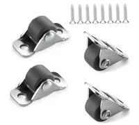 4Pcs Fixed Caster Wheels, Small Furniture Casters, Side Mounting, Silent Transport Castors with Screws Ideal for Mini Furniture, Shopping Trolley