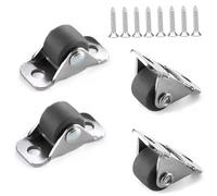 4Pcs Fixed Caster Wheels, Small Furniture Casters, Side Mounting, Silent Transport Castors with Screws for Mini Furniture, Shopping TrolleyFixed Caster Wheels