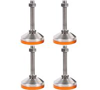 4pcs Fixed Screw Support Foot for Furniture Machinery & Equipment, 304 Stainless Steel Leveling Screw Leg，Heavy Duty Leveling Feet, Anti-Slip Rubber Cushion Bottom (Color : 80xM12x100)