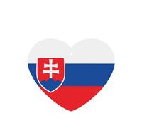 4pcs Flag Of Slovakia Car Aroma Diffuser Heart Shape Hanging Fragrance Tablet Car Interior Decoration Closet Shoe Closet Fragrance Freshener