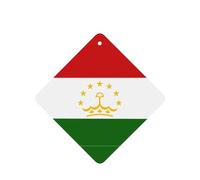 4pcs Flag Of Tajikistan Car Aroma Diffuser Square Hanging Fragrance Tablet Car Interior Decoration Closet Shoe Closet Fragrance Freshener