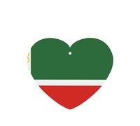 4pcs Flag Of The Chechen Republic Car Aroma Diffuser Heart Shape Hanging Fragrance Tablet Car Interior Decoration Closet Shoe Closet Fragrance Freshener