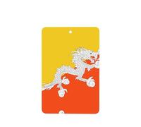 4pcs Flag Of The Kingdom Of Bhutan Car Aroma Diffuser Rectangle Hanging Fragrance Tablet Car Interior Decoration Closet Shoe Closet Fragrance Freshener