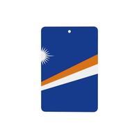 4pcs Flag Of The Marshall Islands Car Aroma Diffuser Rectangle Hanging Fragrance Tablet Car Interior Decoration Closet Shoe Closet Fragrance Freshener