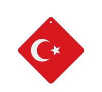 4pcs Flag Of Turkey Car Aroma Diffuser Square Hanging Fragrance Tablet Car Interior Decoration Closet Shoe Closet Fragrance Freshener