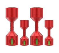 4Pcs Flange Aligners Set Aluminum Ergonomic 2 Hole Flange Alignment Pins with Built in Level for Mechanical Assemblies (Red)