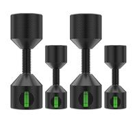 4Pcs Flange Aligners Set Aluminum Ergonomic 2 Hole Flange Alignment Pins with Built in Level for Mechanical Assemblies (Black)