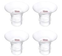 4PCS Flange Inserts 12mm Compatible with Momcozy M9/M6/M5/S12 Pro/S9 Pro/Medela/Spectra/Lansinoh/eufy/S21 24mm Breast Pump,Reduce 24mm Tunnel Down to Correct Size