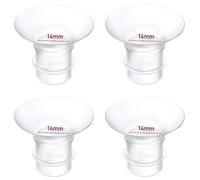 4PCS Flange Inserts 14mm Compatible with Momcozy M9/M6/M5/S12 Pro/S9 Pro/Medela/Spectra/Lansinoh/eufy/S21 24mm Breast Pump,Reduce 24mm Tunnel Down to Correct Size